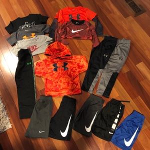 14 piece lot boys Nike & Under Armour